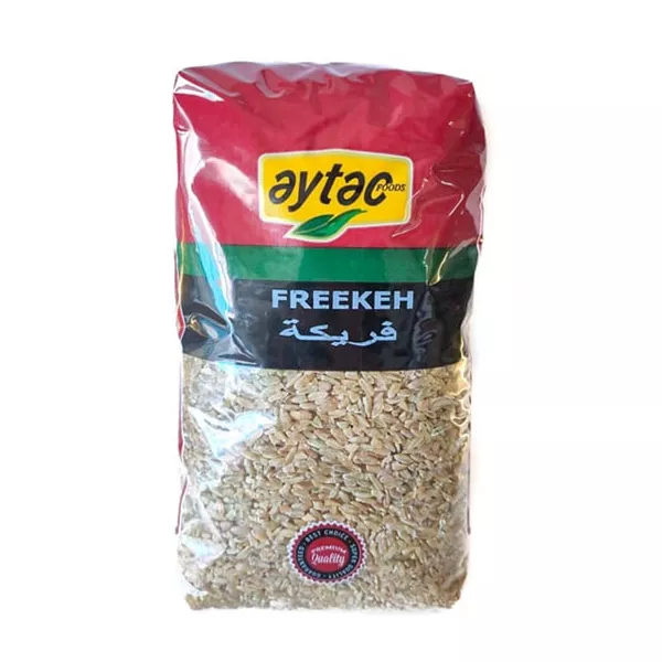 Aytac Freekeh 900g pack – Halal-certified roasted green wheat for Middle Eastern dishes