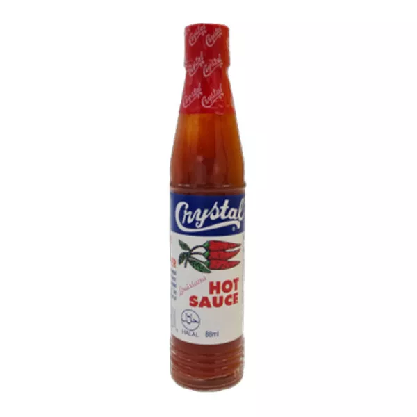Crystal Hot Sauce 88ml bottle – Halal-certified Louisiana-style mild-medium pepper sauce