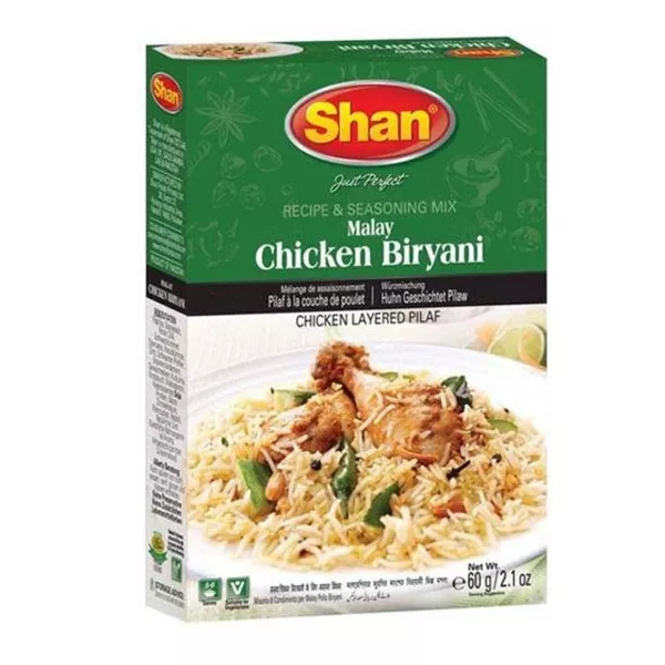 Shan Malay Chicken Biriyani Masala 60g | halalo.co.uk