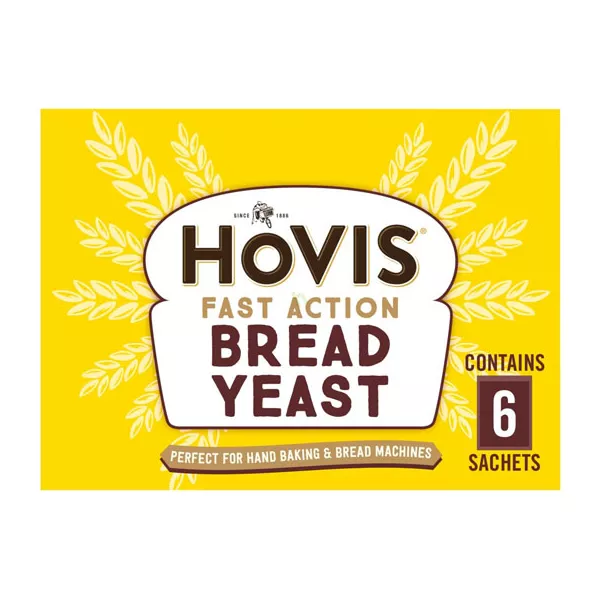 Hovis Fast Action Bread Yeast 6x7g – Halal-certified instant yeast for quick breads & flatbreads
