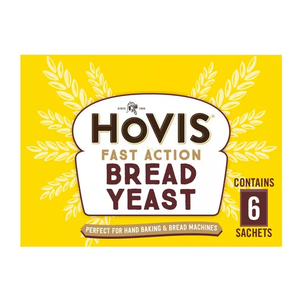 Hovis Fast Action Bread Yeast 6x7g – Halal-certified instant yeast for quick breads & flatbreads