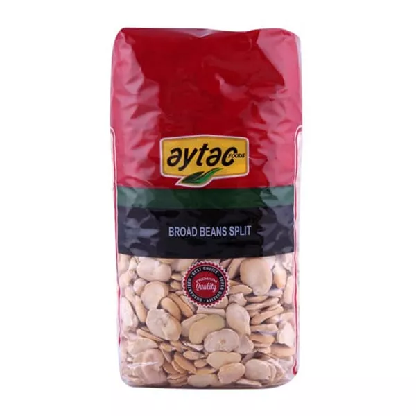 Aytac Split Fava Beans 1kg pack – Halal-certified peeled fava beans for quick Middle Eastern meals
