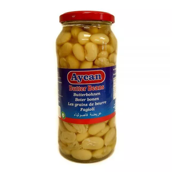 Aytac Butter Beans 540g can – plump halal-certified lima beans for stews and salads