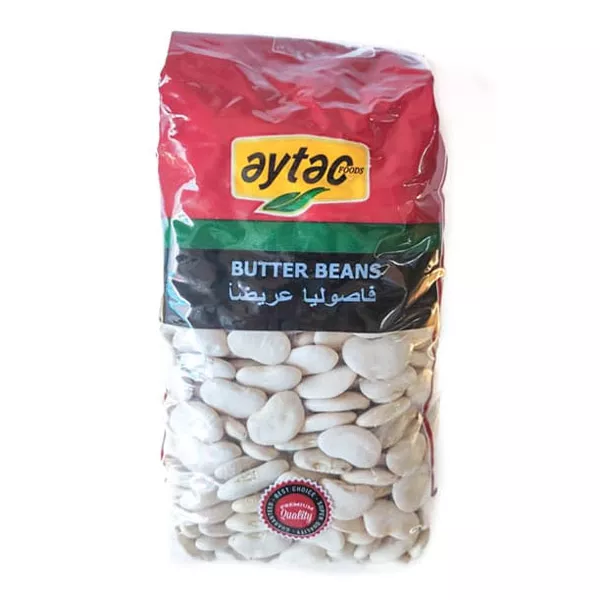 Aytac Butter Beans 900g pack – Halal-certified dried lima beans for creamy Turkish and Mediterranean dishes
