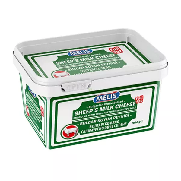 Melis Bulgarian White Brined Sheep's Cheese offers a tangy, authentic flavor perfect for salads and Mediterranean dishes. Available at halalo.co.uk and Halalo.