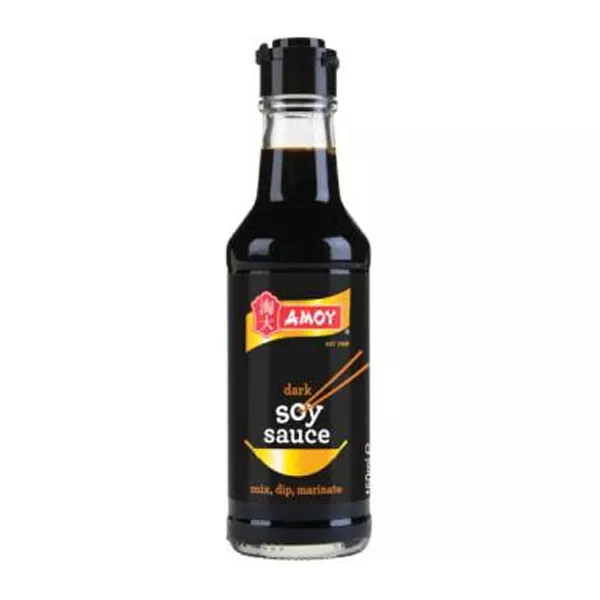 Amoy Dark Soy Sauce adds depth and richness to your cooking. Made with non-GMO soybeans and naturally fermented, this soy sauce is perfect for stir fries, marinades, and more. Vegetarian, gluten free, and with no added MSG, it's a versatile pantry staple.