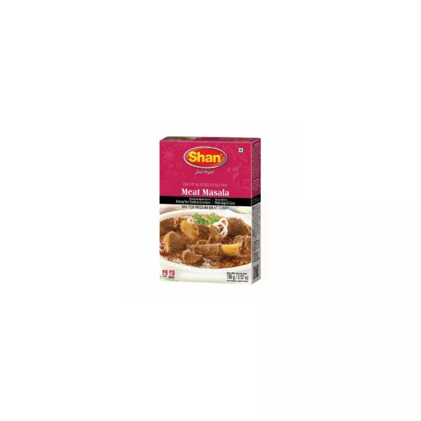 Shan Meat Masala Mix for Medium Meat Curry, 100g - Delicious Pakistani Spice Blend for Flavorful Meat Dishes