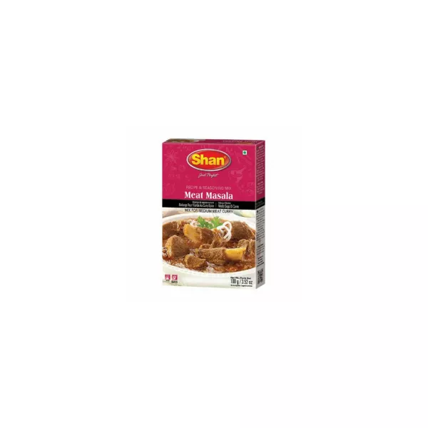 Shan Meat Masala Mix for Medium Meat Curry, 100g - Delicious Pakistani Spice Blend for Flavorful Meat Dishes