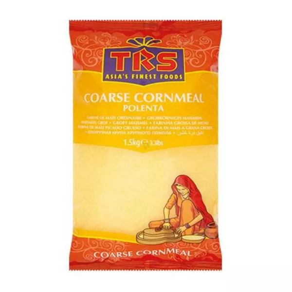 TRS Coarse Cornmeal (Polenta). Coarse cornmeal for authentic polenta and other recipes. Available at halalo.co.uk and Halalo.