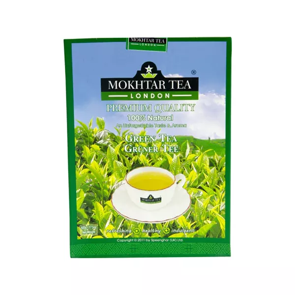 Enjoy the refreshing and healthy benefits of Mokhtar Tea Green Tea. Perfect for a relaxing moment. Available at halalo.co.uk and Halalo.