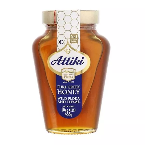 Attiki Greek Honey Wild Flora And Thyme 455g | halalo.co.uk