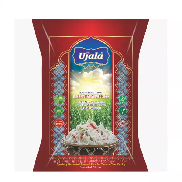 Ujala Extra Super Long Sella Basmati Rice 10kg – Premium halal basmati rice for biryani and pilaf