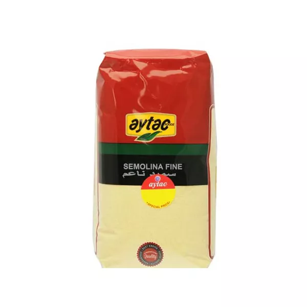 Aytac Fine Semolina 1kg pack – Halal-certified durum wheat semolina for desserts and baking