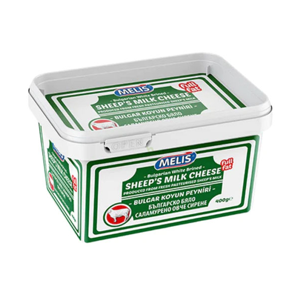 Melis Bulgarian White Brined Sheep's Cheese offers a tangy, authentic flavor perfect for salads and Mediterranean dishes. Available at halalo.co.uk and Halalo.