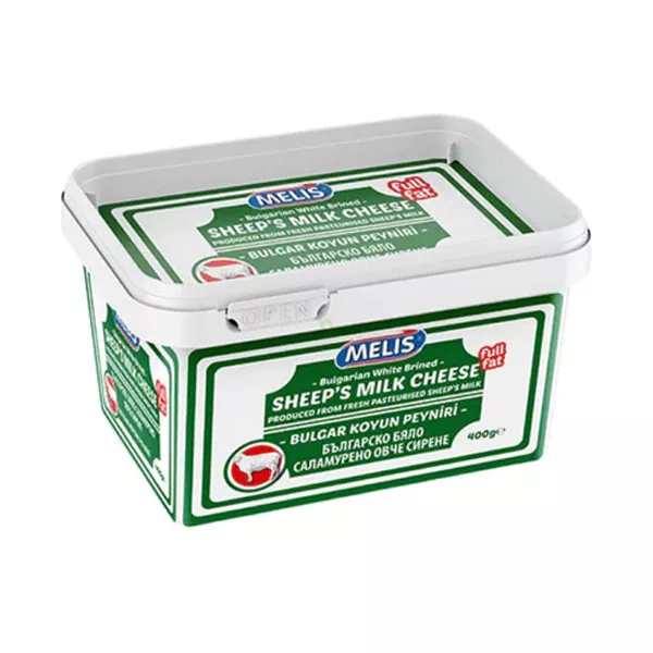 Melis Bulgarian White Brined Sheep's Cheese offers a tangy, authentic flavor perfect for salads and Mediterranean dishes. Available at halalo.co.uk and Halalo.