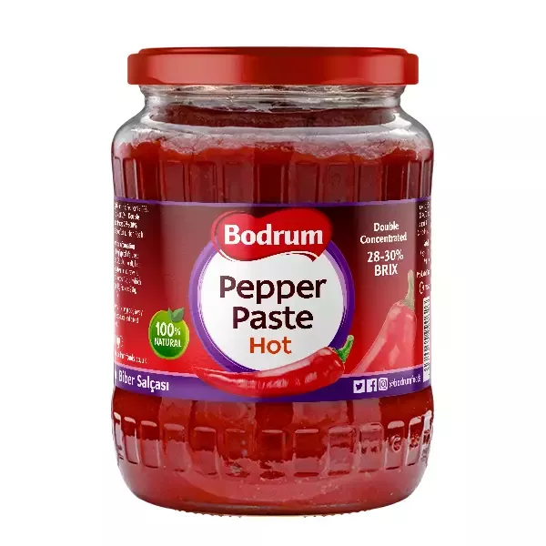 Bodrum Hot Pepper Paste 700g. Spicy and flavorful hot pepper paste. Perfect for adding heat to your dishes. Available at halalo.co.uk and Halalo.