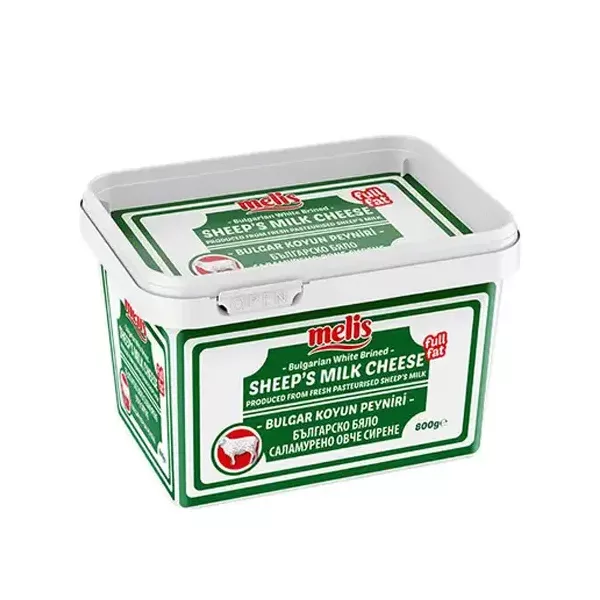 Melis Bulgarian White Brined Sheep's Cheese offers a tangy, authentic flavor perfect for salads and Mediterranean dishes. Available at halalo.co.uk and Halalo.