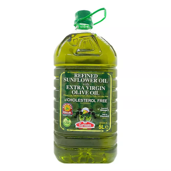 Garusana Refined Sunflower Oil With Extra Virgin Olive Oil 5L | halalo.co.uk