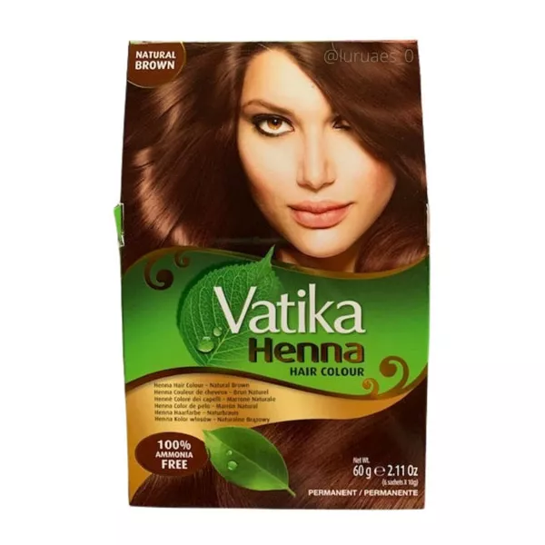 Vatika Henna Natural Hair Colour Natural Brown 60g | halalo.co.uk