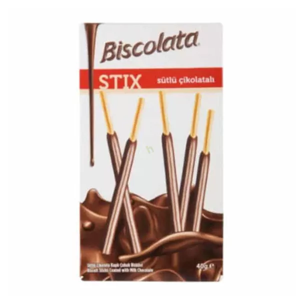 Biscolata Milk Chocolate Stix 40g| halalo.co.uk