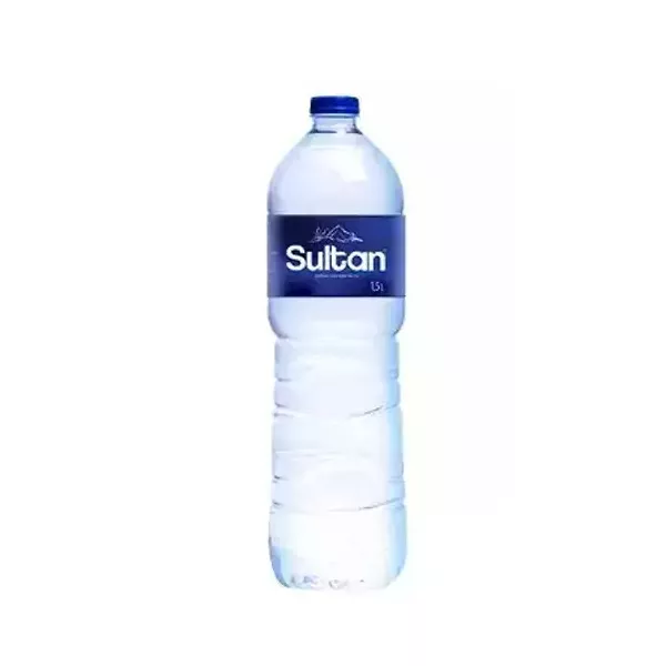 Quench your thirst with Sultan Natural Spring Water, a refreshing and pure source of hydration. Perfect for the whole family. Available at halalo.co.uk and Halalo.
