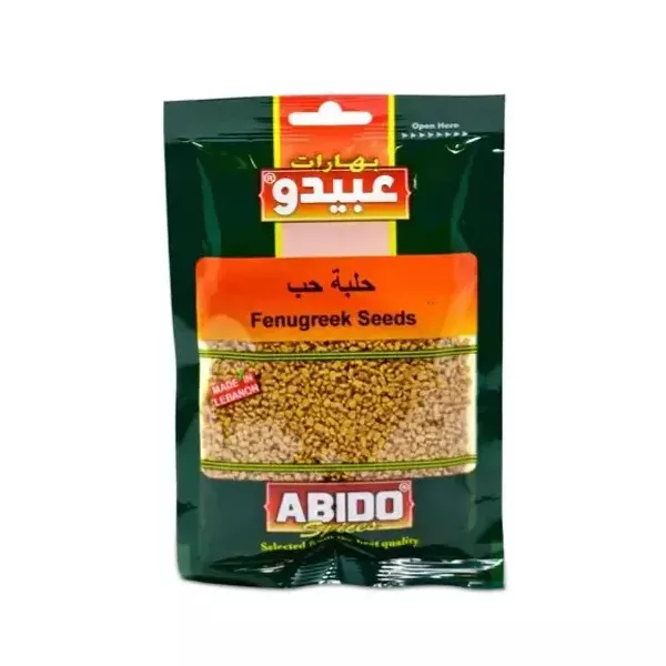 Abido Fenugreek Seeds 100g. Aromatic fenugreek seeds for cooking and baking. Add unique flavour and aroma. Available at halalo.co.uk and Halalo.