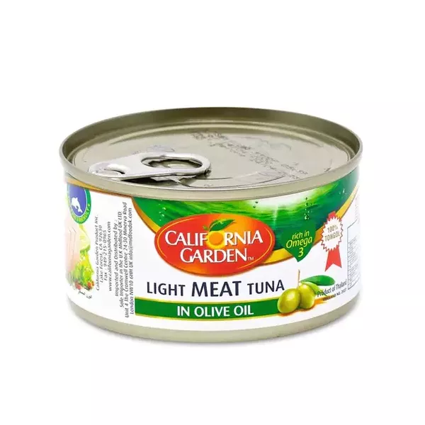 California Garden Light Meat Tuna in Olive Oil is a healthy and delicious source of protein and Omega 3 fatty acids. Packed in pure olive oil, this versatile canned tuna is perfect for sandwiches, Available at halalo.co.uk and Halalo.