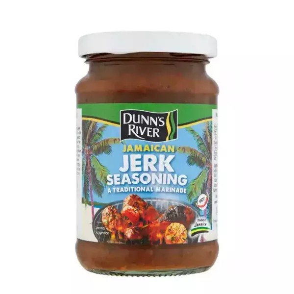 Dunn's River Jamaican Jerk Seasoning 300g. Authentic Jamaican jerk seasoning for flavorful dishes. Spice up your cooking. Available at halalo.co.uk and Halalo.