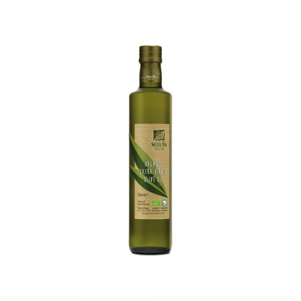 Sellas Organic Extra Virgin Olive Oil 500ml | halalo.co.uk