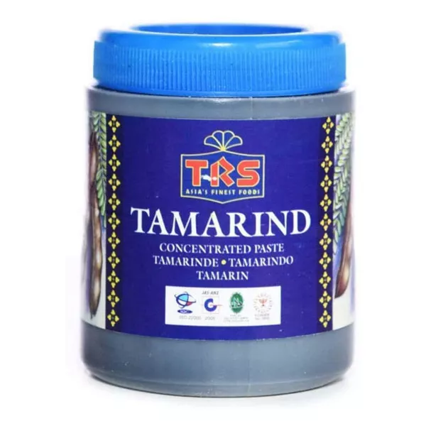 TRS Tamarind Concentrated Paste 400g. Ready-to-use tamarind paste for curries and other dishes. Available at halalo.co.uk and Halalo.