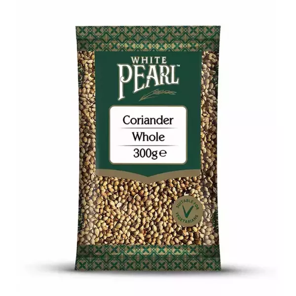White Pearl Coriander Whole 300g. Fresh, aromatic coriander for your dishes. A flavorful addition to your cuisine. Available at halalo.co.uk and Halalo.