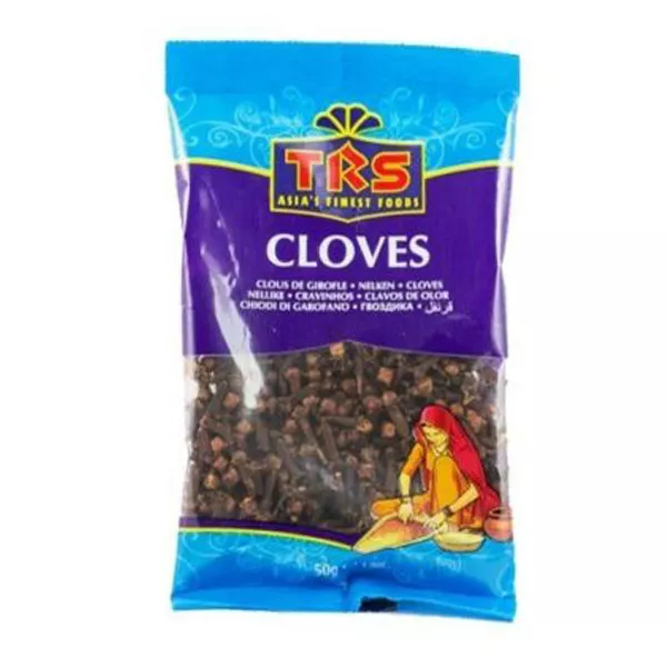 TRS Whole Cloves 50g. Aromatic whole cloves for baking and cooking. Available at halalo.co.uk and Halalo.