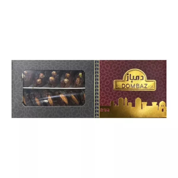 Dombaz Dates Filled With Nuts 220g. Sweet dates filled with delicious nuts. Available at halalo.co.uk and Halalo.