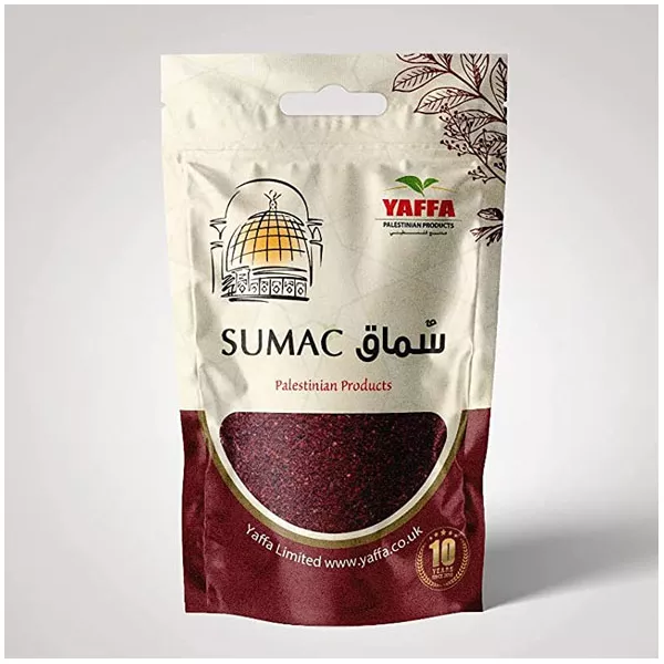 250g pack of Yaffa Palestinian Sumac – tangy red spice in clear pouch