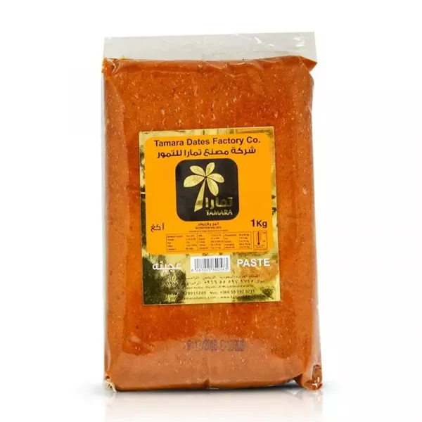Tamara Dates Paste 1kg. All-natural date paste, perfect as a sweetener or spread. Available at halalo.co.uk and Halalo.