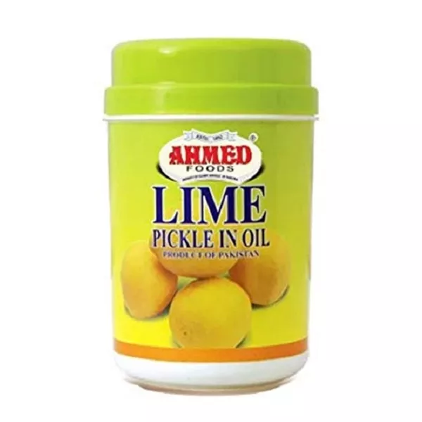 Ahmed Foods Lime Pickle in Oil 1kg jar – Halal-certified zesty lime pieces in spiced oil, South Asian style