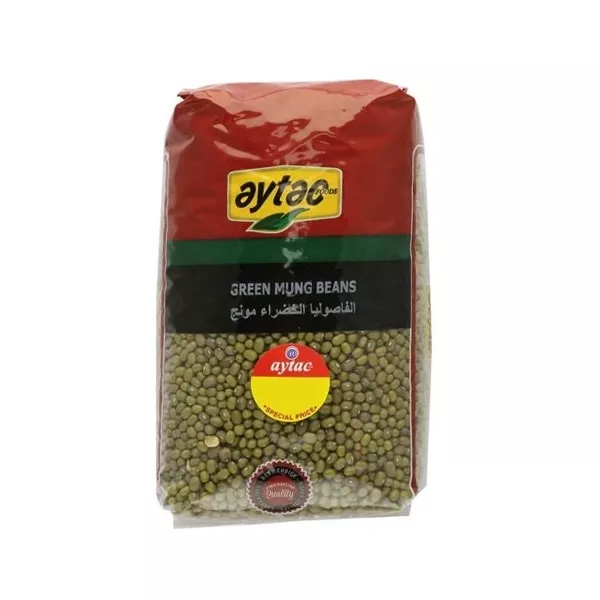 Aytac Green Mung Beans 1kg pack – Halal-certified whole green mung beans for sprouting and cooking
