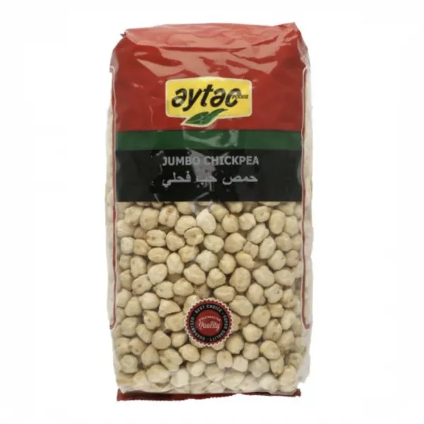 Aytac Jumbo Chickpeas 1kg pack – Halal-certified extra-large chickpeas for hummus and stews