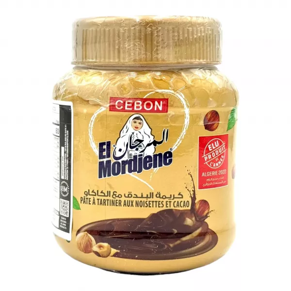 Cebon El Mordjene Chocolate Hazelnut Cream Spread 700g - rich, creamy hazelnut spread for a delicious treat. Available at halalo.co.uk and Halalo.