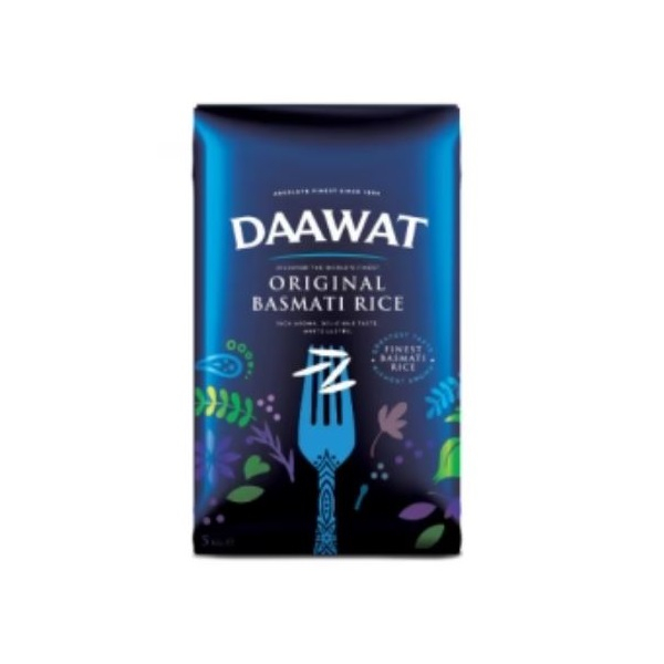 Daawat Original Basmati Rice 2kg pack – Premium halal-certified basmati rice with long grains