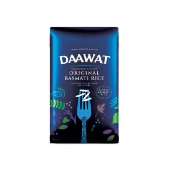 Daawat Original Basmati Rice 2kg pack – Premium halal-certified basmati rice with long grains