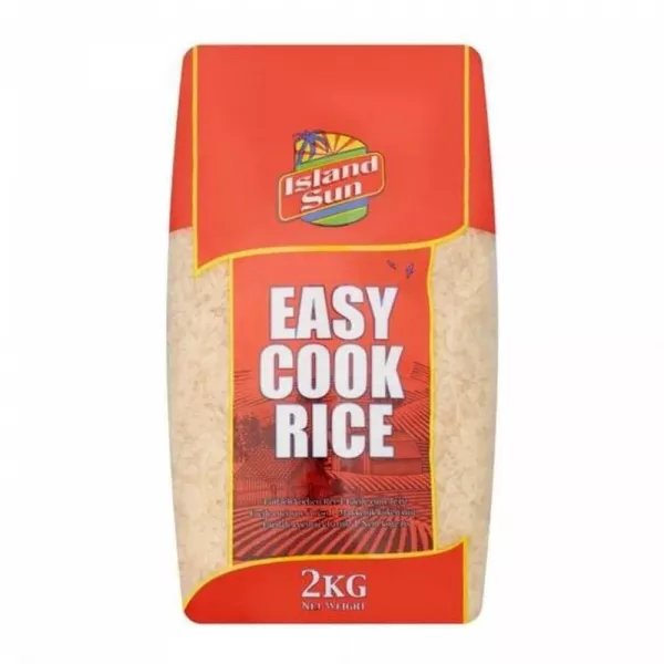 Island Sun Easy Cook Rice 2kg pack – Halal-certified parboiled long grain rice