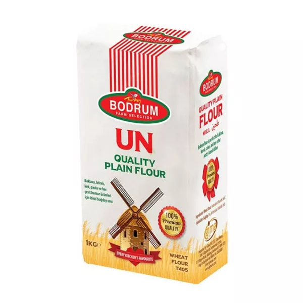 Bodrum Plain Flour 1kg pack – Halal-certified white flour for Turkish breads and pastries