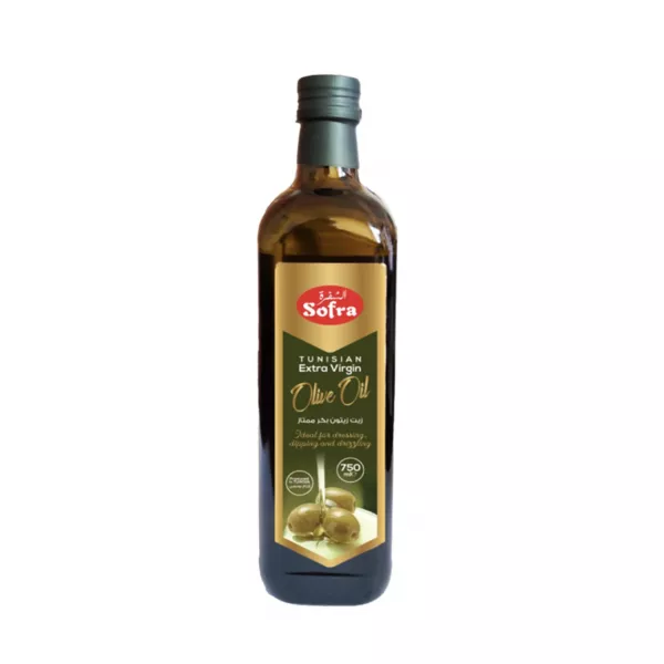 Sofra Tunisian Extra Virgin Olive Oil 750ml bottle – premium cold-pressed olive oil from Tunisia available at Halalo UK
