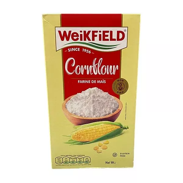 Weikfield Corn Flour 200g – Halal-certified gluten-free thickener for curries, soups & desserts.