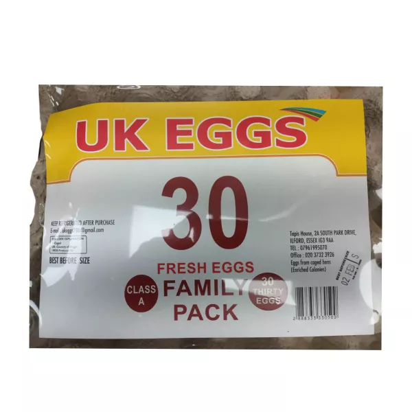 UK Eggs White Family Pack 30pcs fresh eggs available on Halalo.