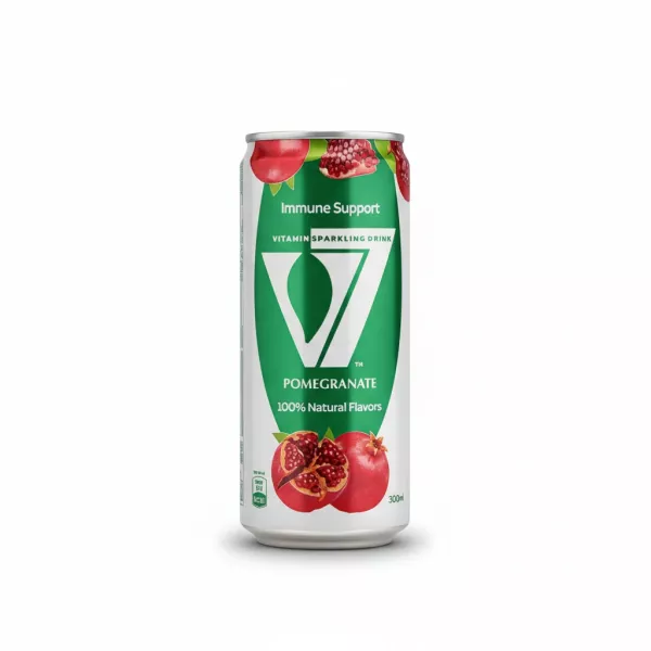 V7 Pomegranate Sparkling Drink 300ml front view