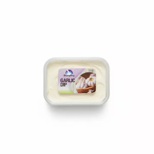 Dairy Day Garlic Dip 200g front label