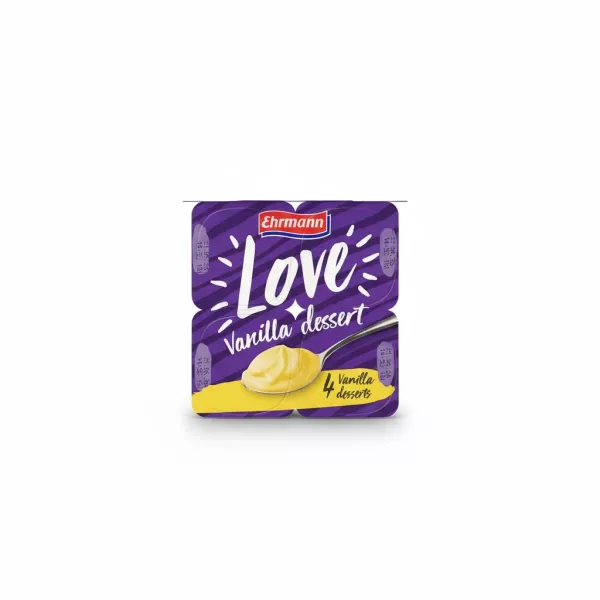 Pack of Ehrmann Love Vanilla Dessert cups