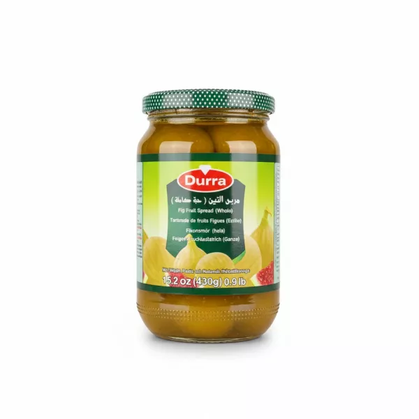 Durra Fig Fruit Spread whole figs in glass jar front view